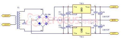 圖3.3-1  5V開關電源穩壓器電路